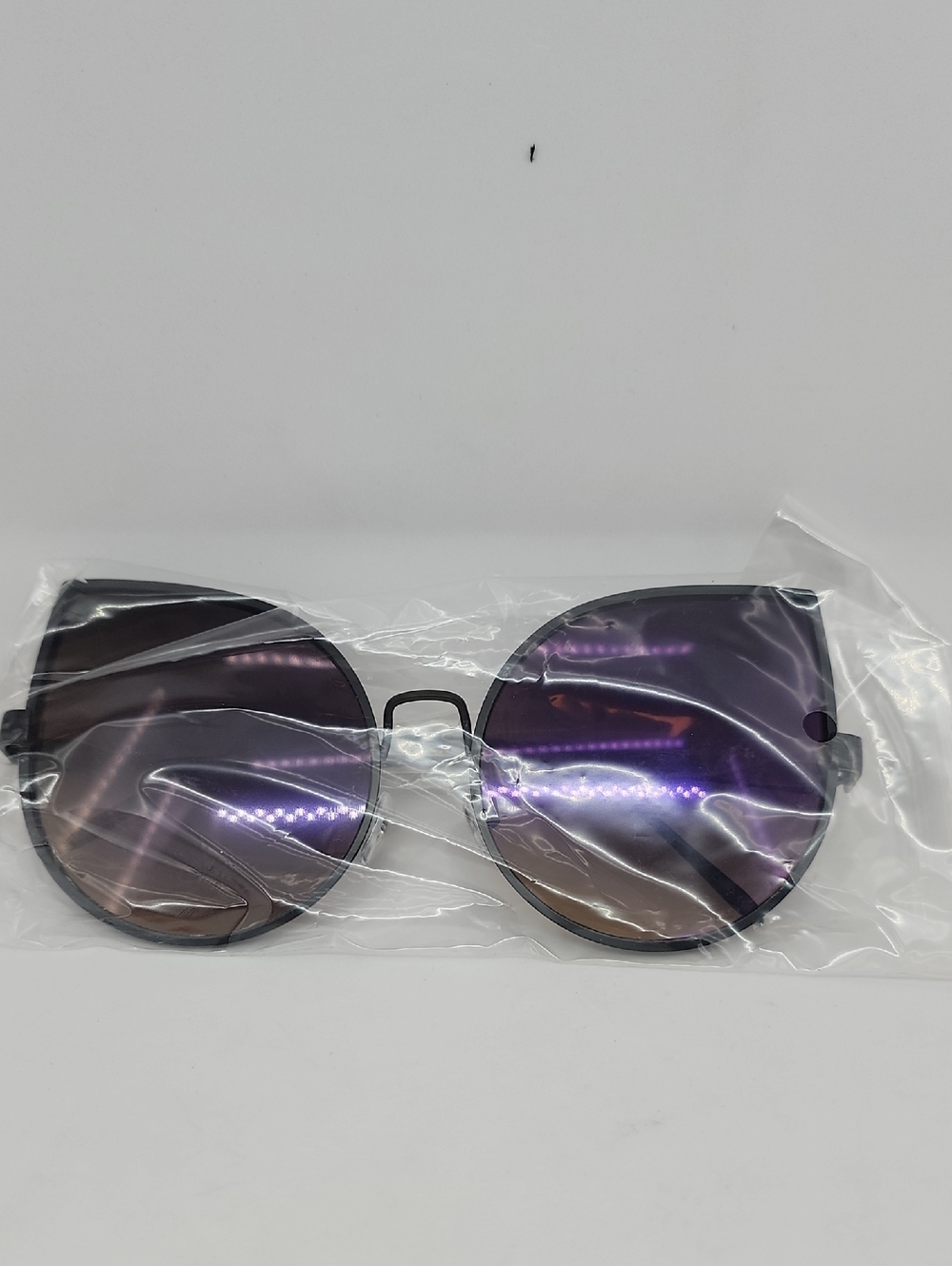 Purple And Black Frame Women's Sunglasses - Silver Lenses